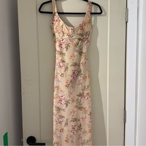 House of CB Cream Floral Maxi Dress